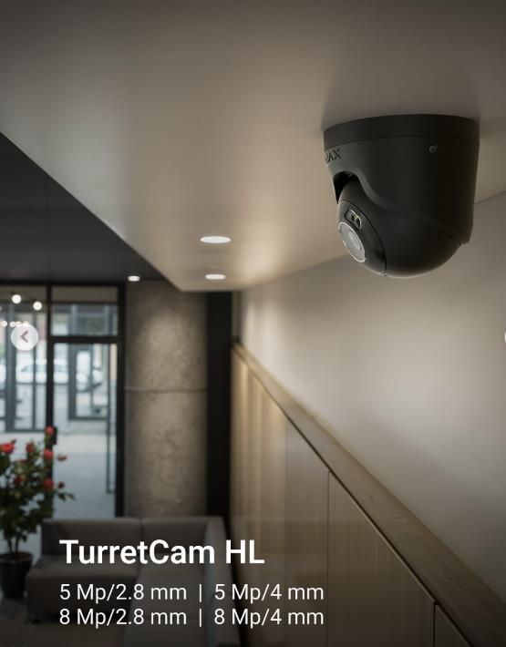 Ajax TurretCam HL 8MP / 5MP Wired