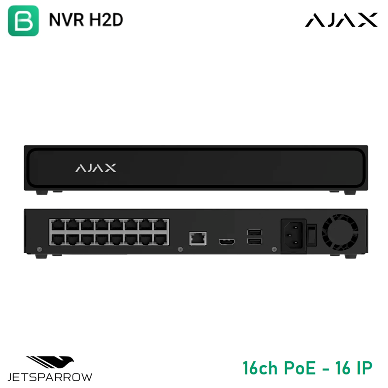 Ajax NVR H2D16PAC Network Video Recorder 16-channel