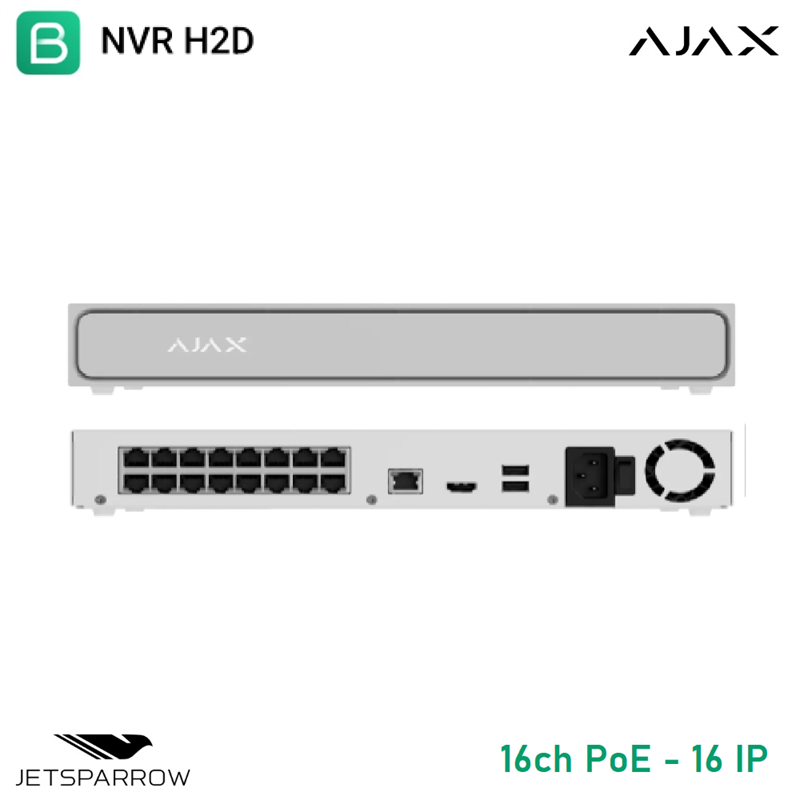 Ajax NVR H2D16PAC Network Video Recorder 16-channel