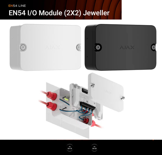 Ajax EN54 I/O Module 2X2 Wireless Addressable Module for Fire Alarm System